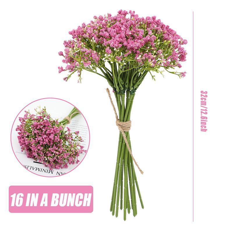 16pcs Artificial Foam Full Star Flowers Wedding Bouquet Home Decor Simulation - Pink