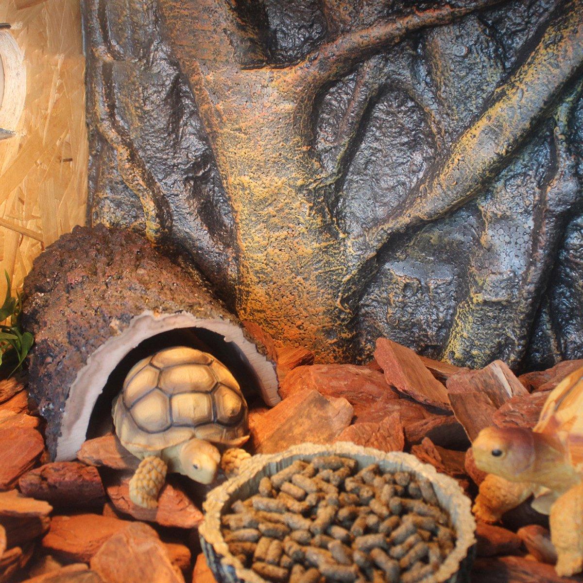 Pet Reptile Tank Board 3D Foam Backgrounds and Habitat Decoration 9 Styles - E