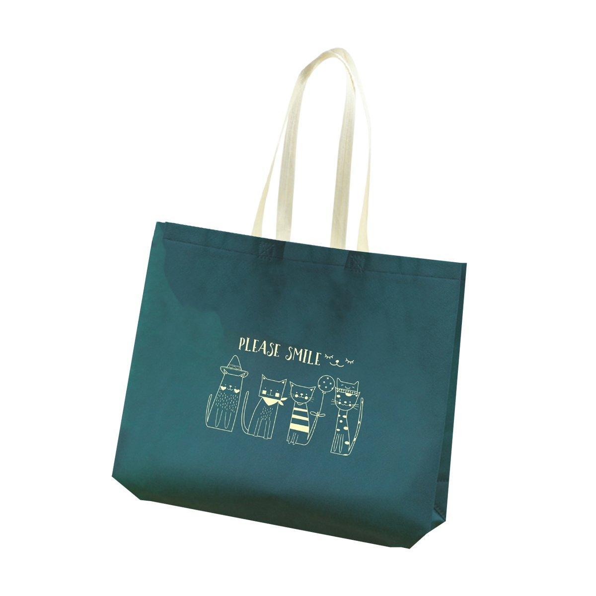 25PCS Fashionable Non-Woven Fabric Tote Eco Friendly Bag Reusable Shopping Bag - Smile 35*45*12cm