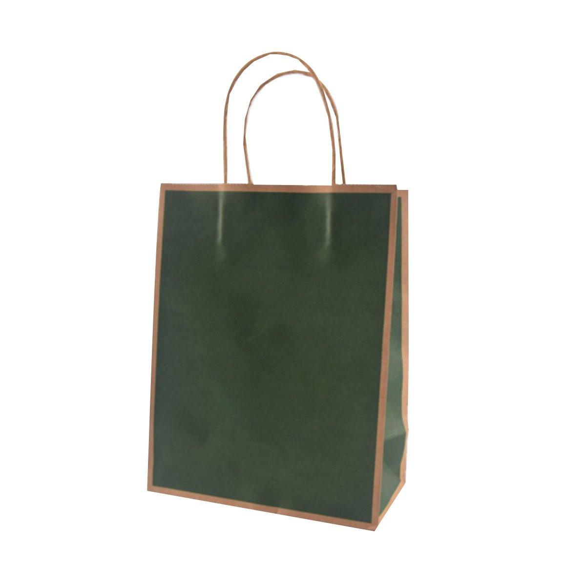 Gift Kraft Paper Bags for Packaging and Takeaway 50PCS - Black-27*32*11cm