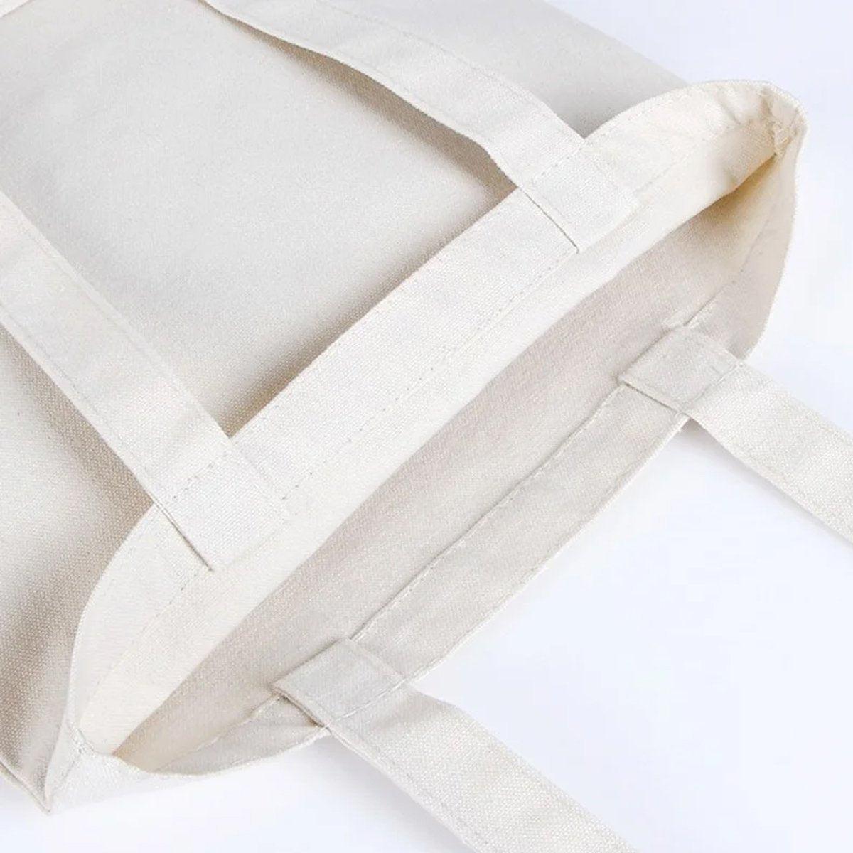 5PCS Canvas Tote Bag Cotton Blank DIY Shopping Shoulder Bags - Natural 45*35*15cm