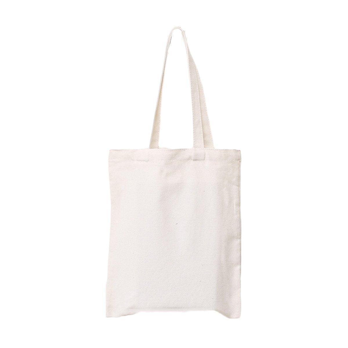 5PCS Canvas Tote Bag Cotton Blank DIY Shopping Shoulder Bags - Natural 45*35*15cm