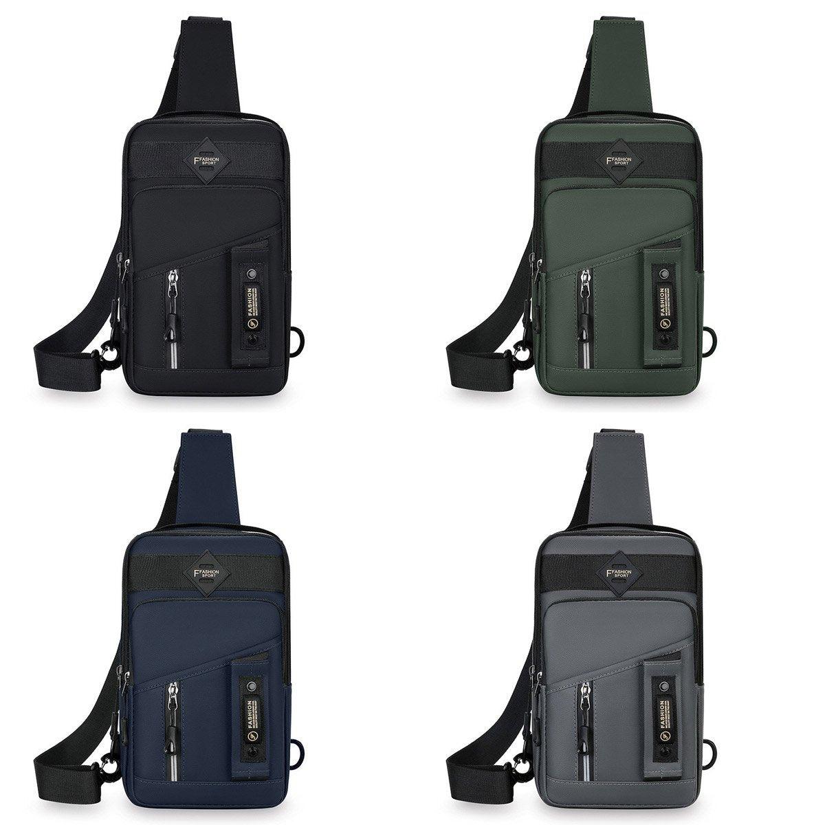 Casual Multifunctional Crossbody Bag for Men Travel Outdoor Hiking and Sports - Green