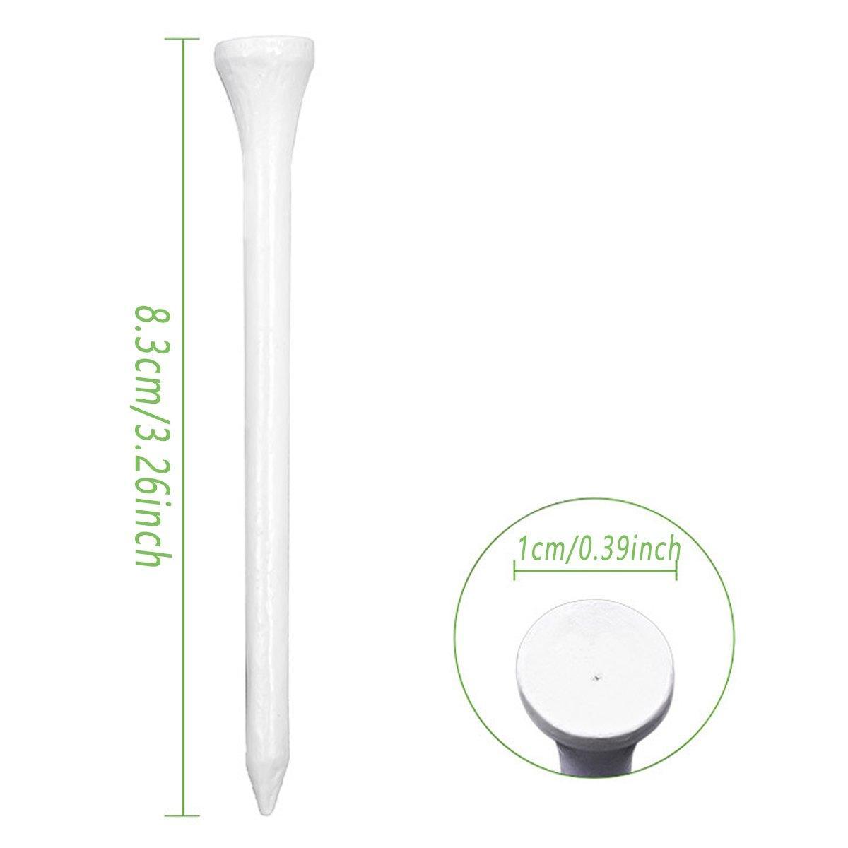 100pcs Wooden Golf Spikes Durable Wooden Tees Golf Accessories