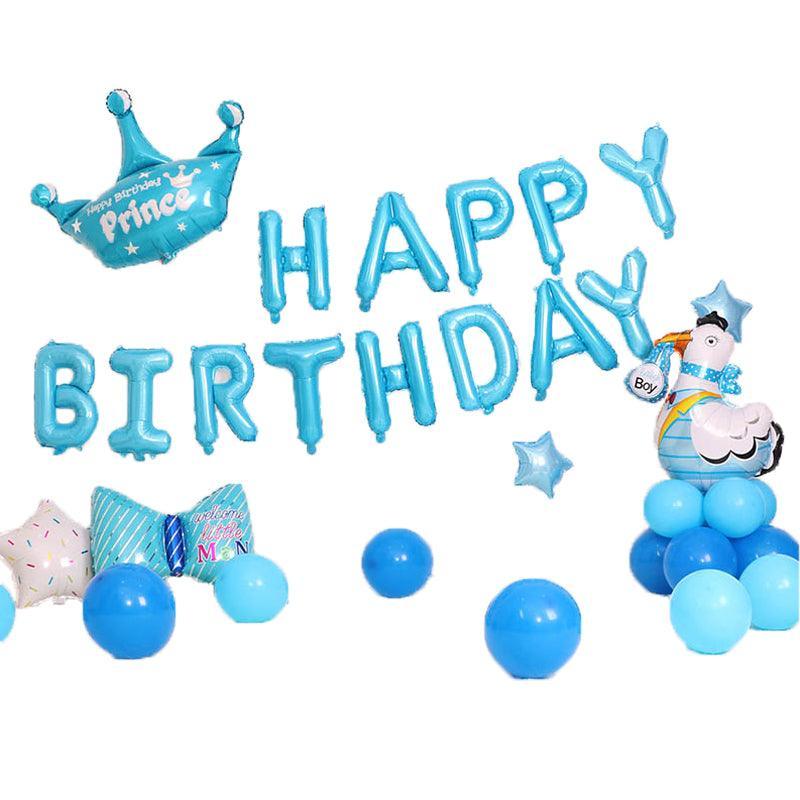 45-50 Pcs Happy Birthday 3D Unicorn Decoration Balloons Diy Decor Party Set - 01