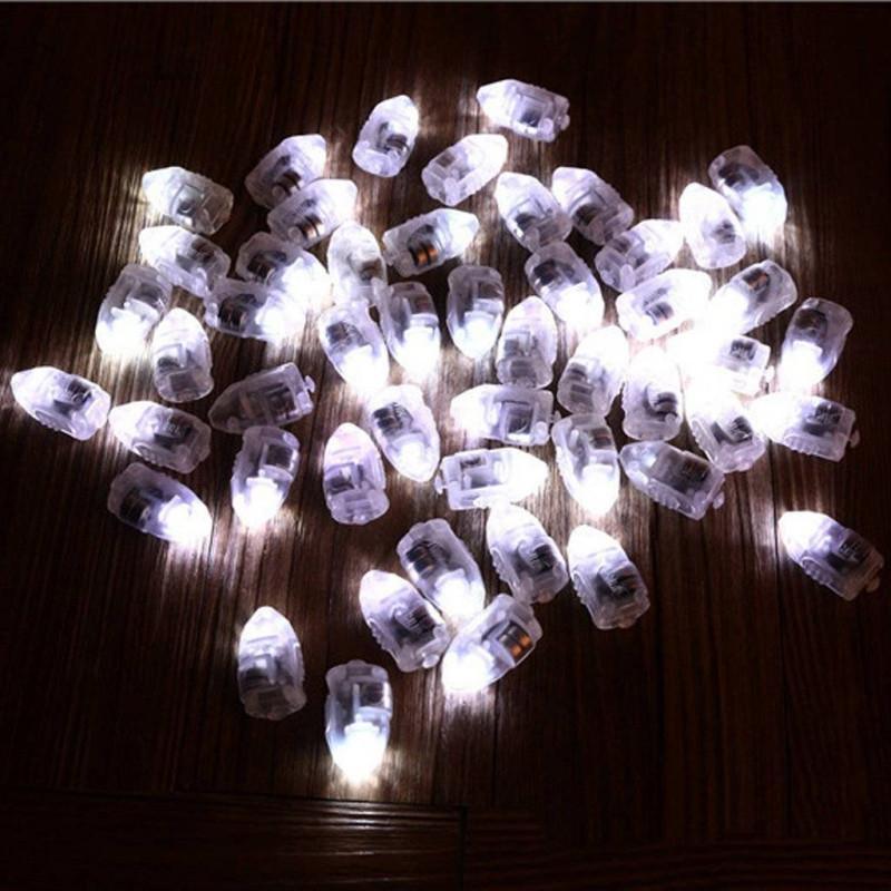 10PCS LED Balloon Lamp Lights Lantern Light Balloons Glow Christmas Party - White