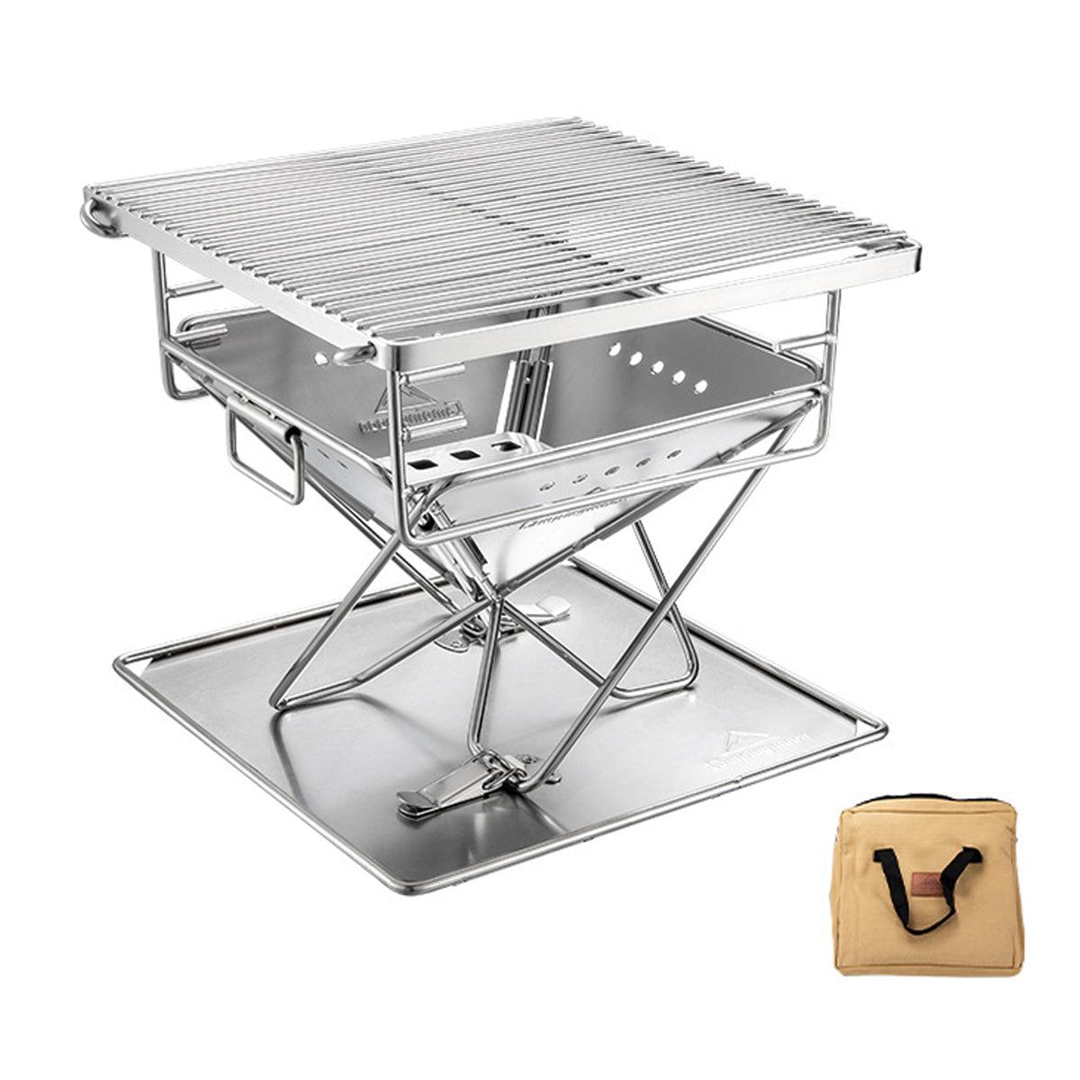 Camping Stainless Steel Collapsible Barbecue Grill Portable Outdoor BBQ Grill