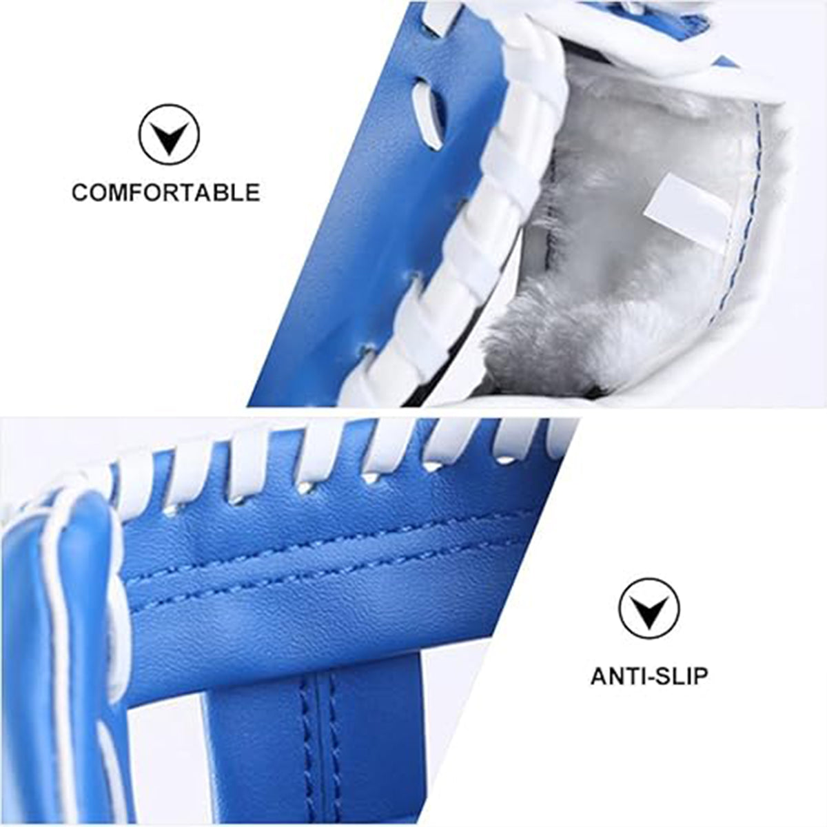 Baseball Glove Thickened Softball Glove Pitcher Mitt Sports Training Outdoor - Blue - 12.5in