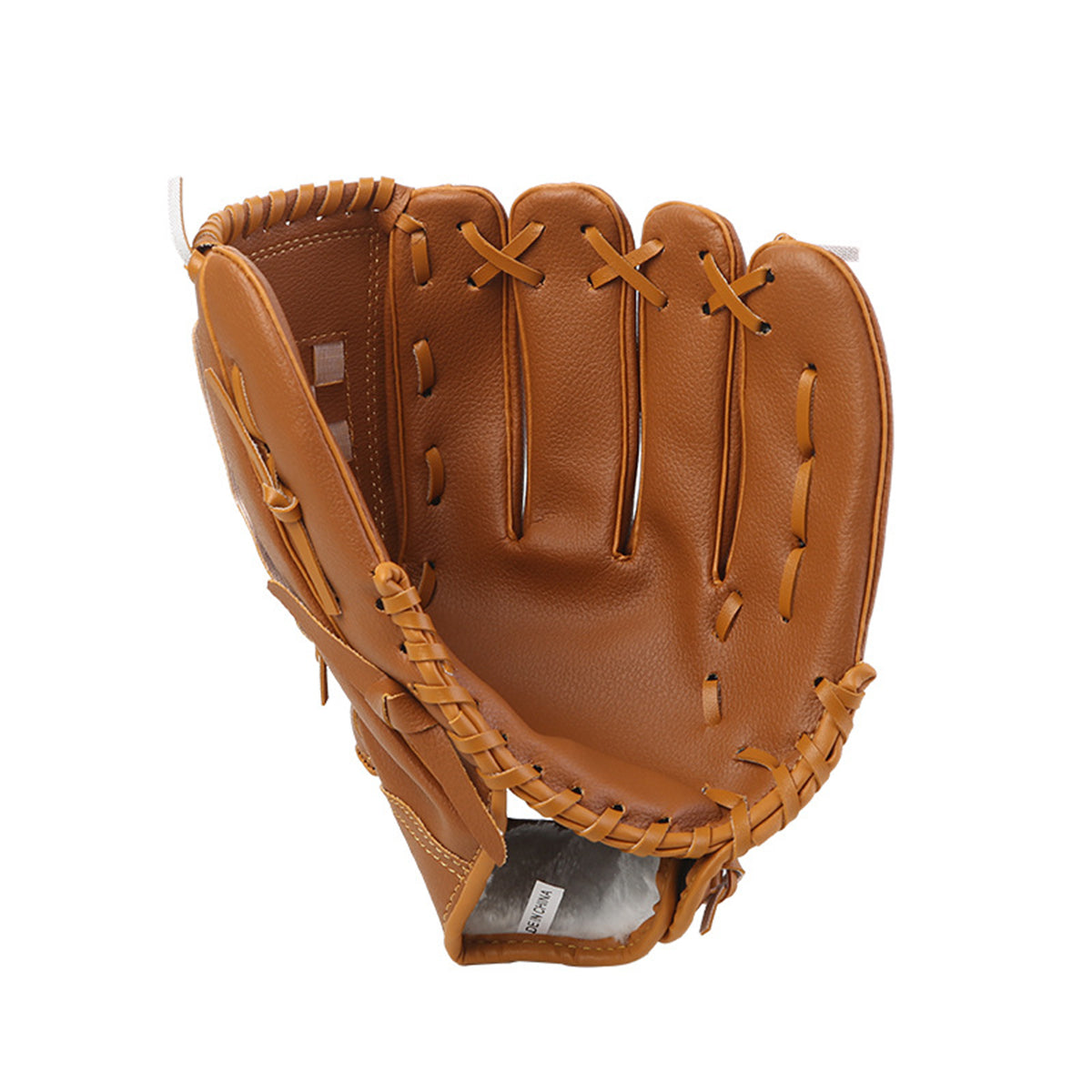 Baseball Glove Thickened Softball Glove Pitcher Mitt Sports Training Outdoor - Brown - 12.5in