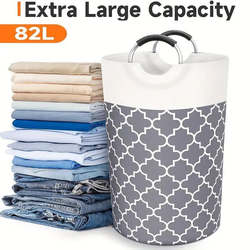 82L Large Capacity Laundry Basket for Dirty Clothes Toy Storage and Organizing - Black