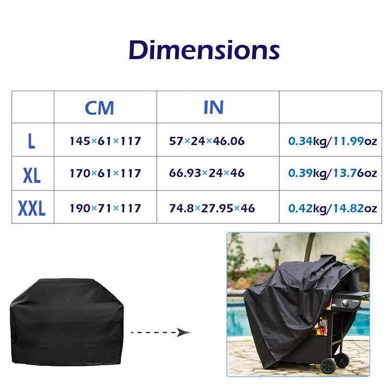 Waterproof Bbq Cover Heavy Duty Rain Gas Barbeque Smoker Grill Protector L/XL/XXL - L