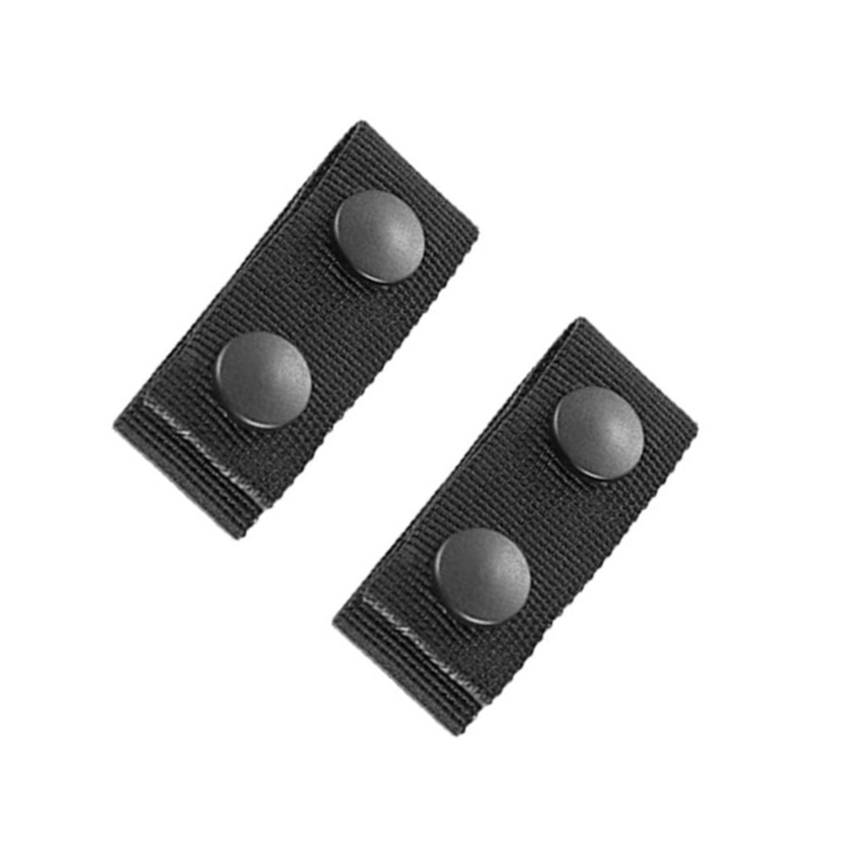 2PCS Outdoor Tactical Belt Loop Snap On Retainer Buckle Clip Holder Hiking Gear - Black