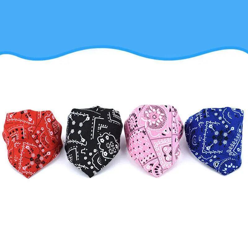 L Adjustable Pet Dog Bandana Collar Triangle Scarf For Puppy Cat Neckerchief - Pink