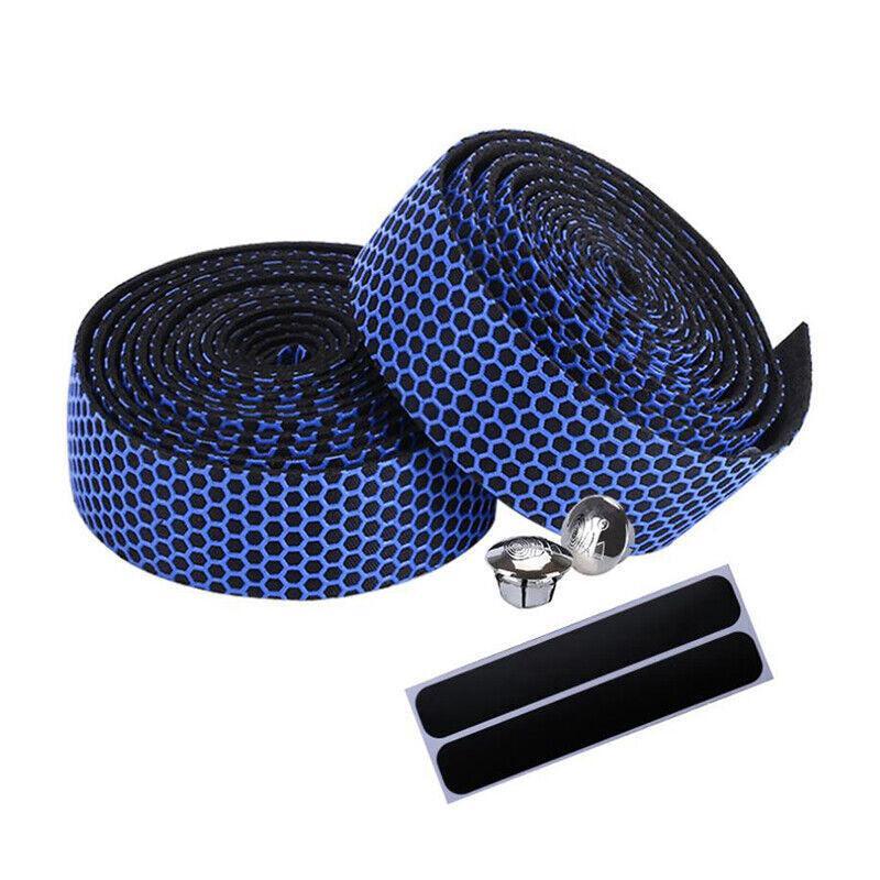 2X Thick Bicycle Handlebar Tape Bar Drop Wrap Mtb Road Bike Anti-Slip Punch - White