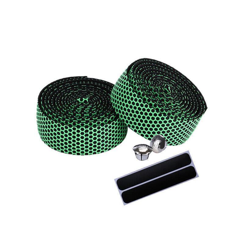 2X Thick Bicycle Handlebar Tape Bar Drop Wrap Mtb Road Bike Anti-Slip Punch - White