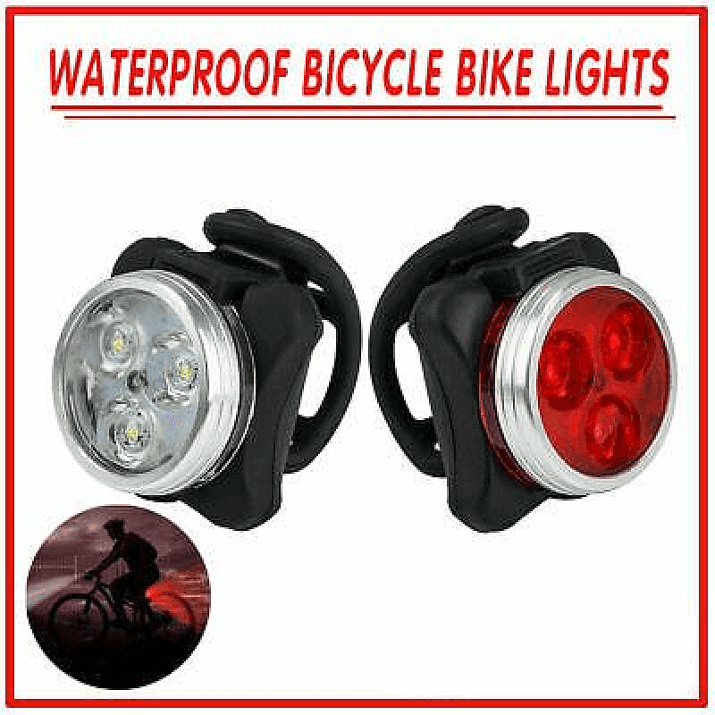 Waterproof Bicycle Bike Lights Front Rear Tail Light Lamp Usb Rechargeable Ipx4