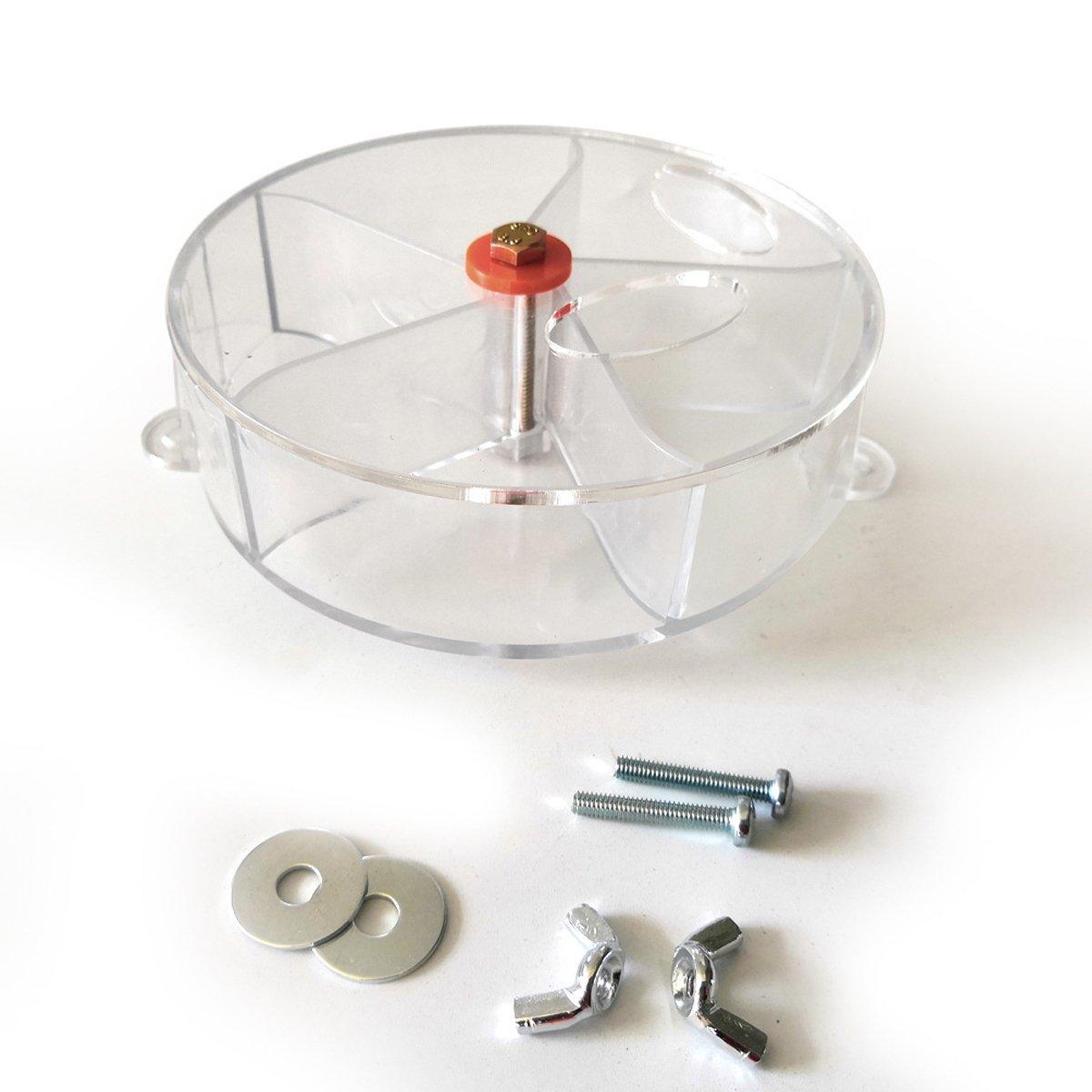 Parrot Foraging Toy Bird Chew Wheel Food Dispenser Divider Box Cage Accessory - Purple