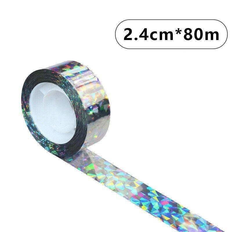 80m Reflective Bird Repellent Tape Double-Sided Flash Ribbon for Garden and Orchard