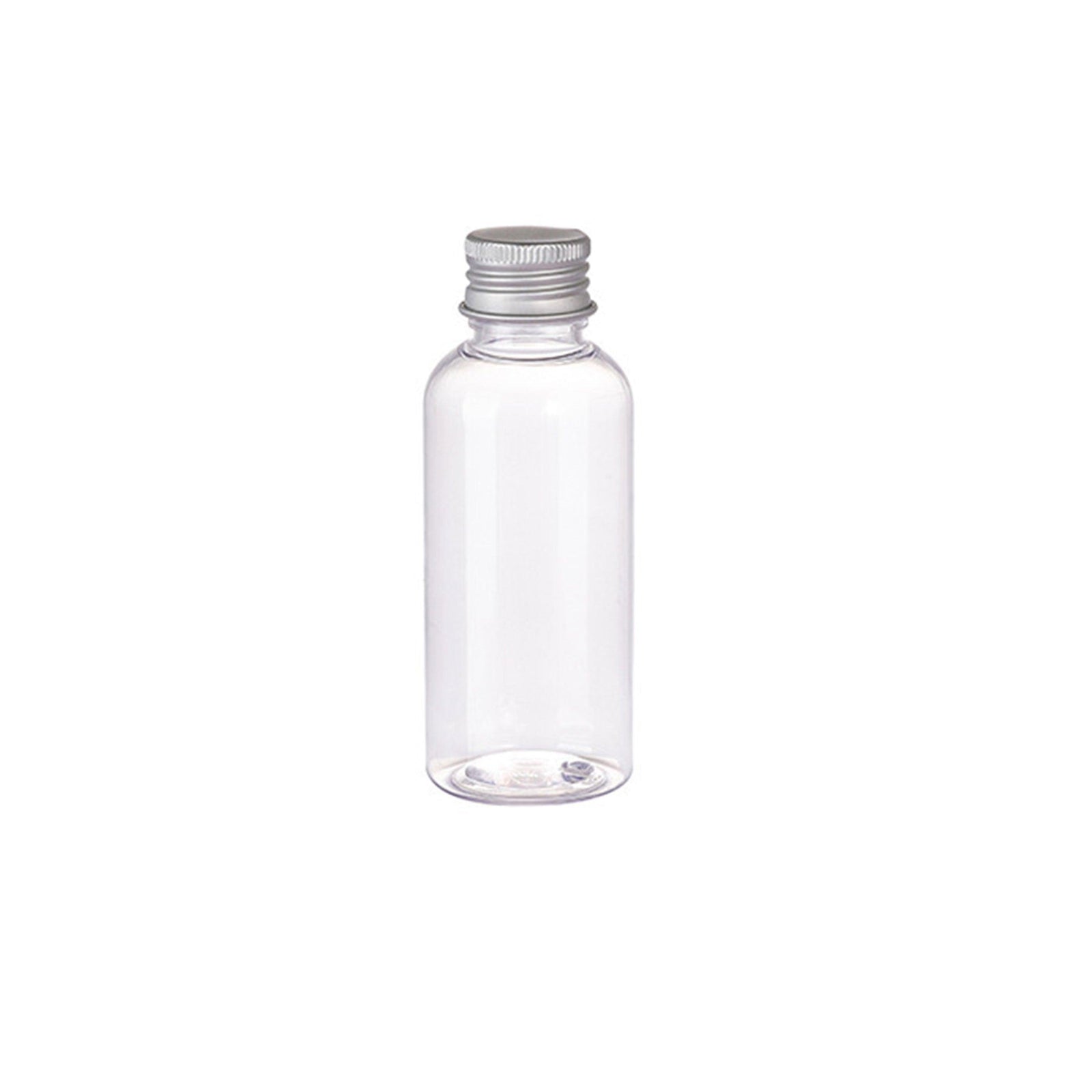 20pcs Brown Transparent Cosmetic Bottles with Aluminum Lids for Packaging - Brown-100ml