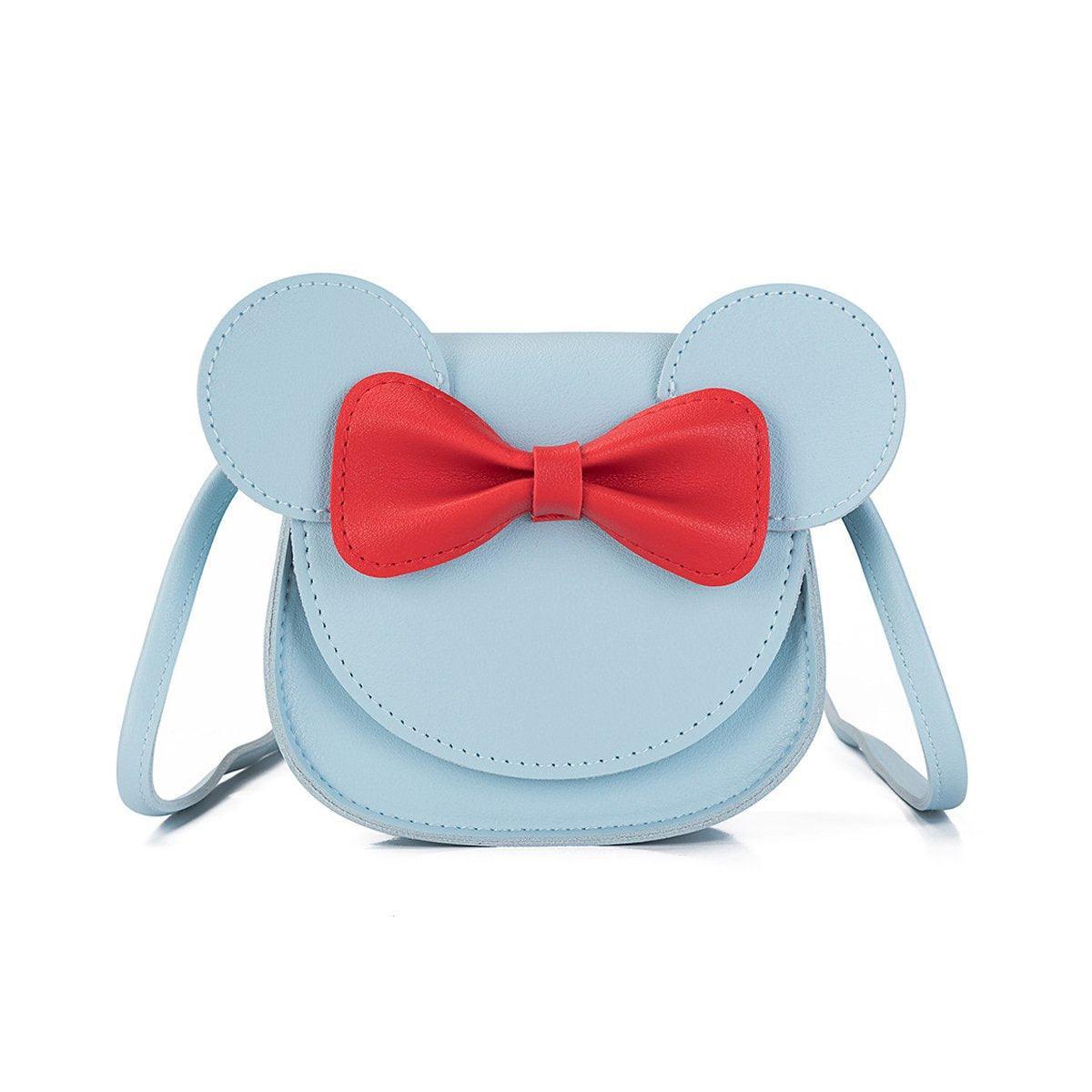 Cute Bowknot Crossbody Bag Fashionable Girls Shoulder Bag Slanting Mini Handbag - Rainbow