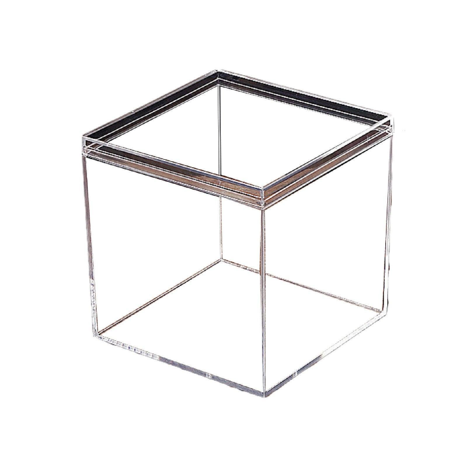 10pcs Clear Acrylic Plastic Boxes Square Storage Containers for Food Small Item - 10pcs-75-75-75