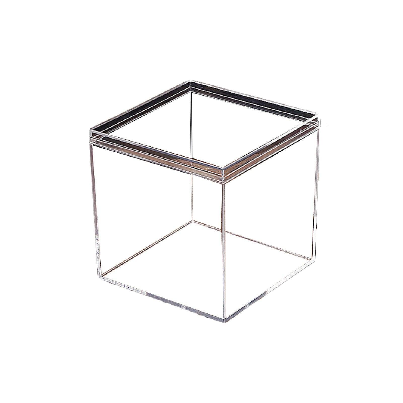 10pcs Clear Acrylic Plastic Boxes Square Storage Containers for Food Small Item - 10pcs-85-85-85