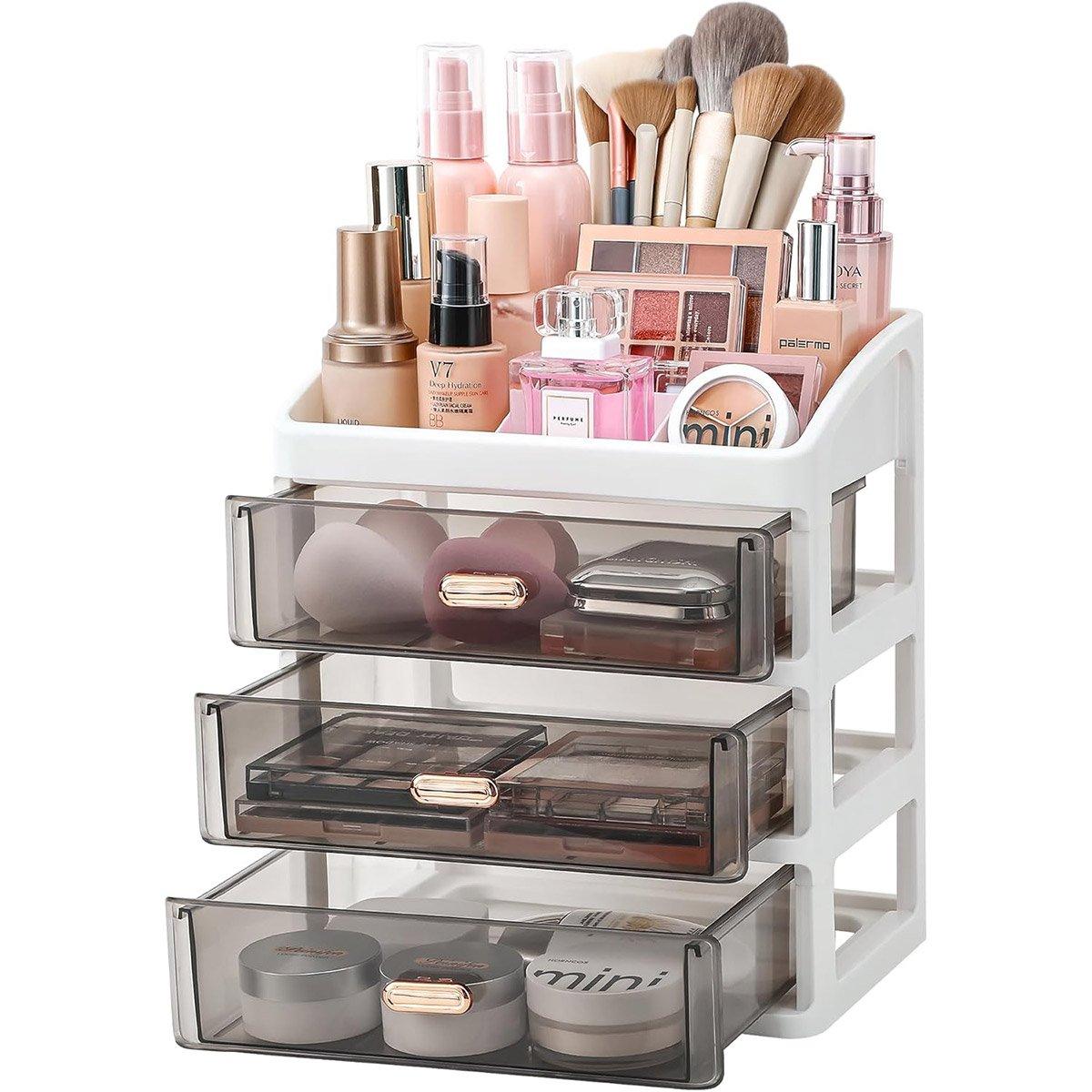 3Layer Cosmetic Organiser Storage Drawer Case Makeup Box for Home and Bathroom