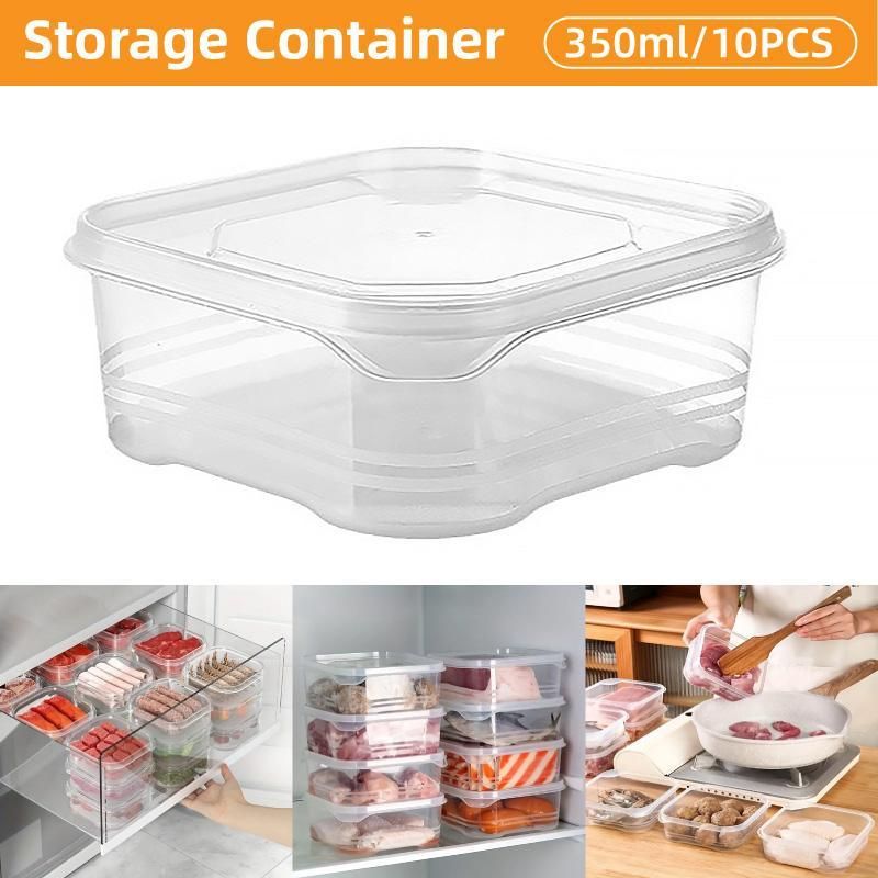 10-Piece 350 ml Stackable Storage Container Set with Lids