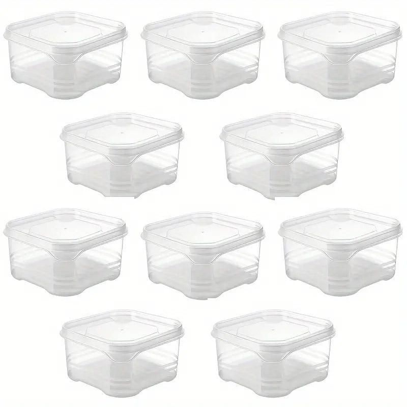 10-Piece 350 ml Stackable Storage Container Set with Lids
