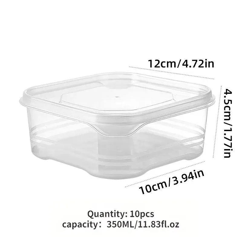 10-Piece 350 ml Stackable Storage Container Set with Lids