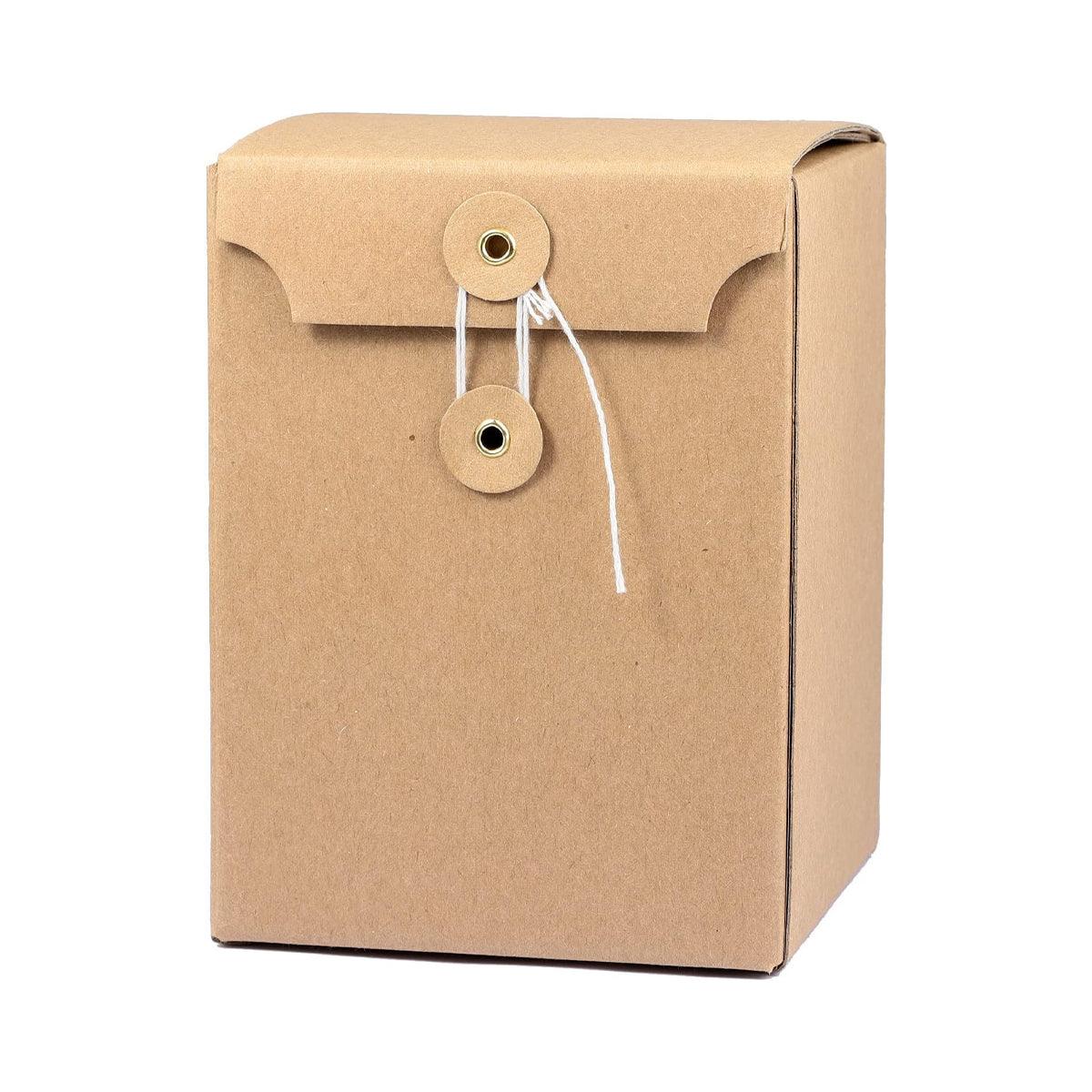 10PCS Kraft Paper Box Corrugated Packaging Box Gift Storage Transport Carton - 8x8x12cm