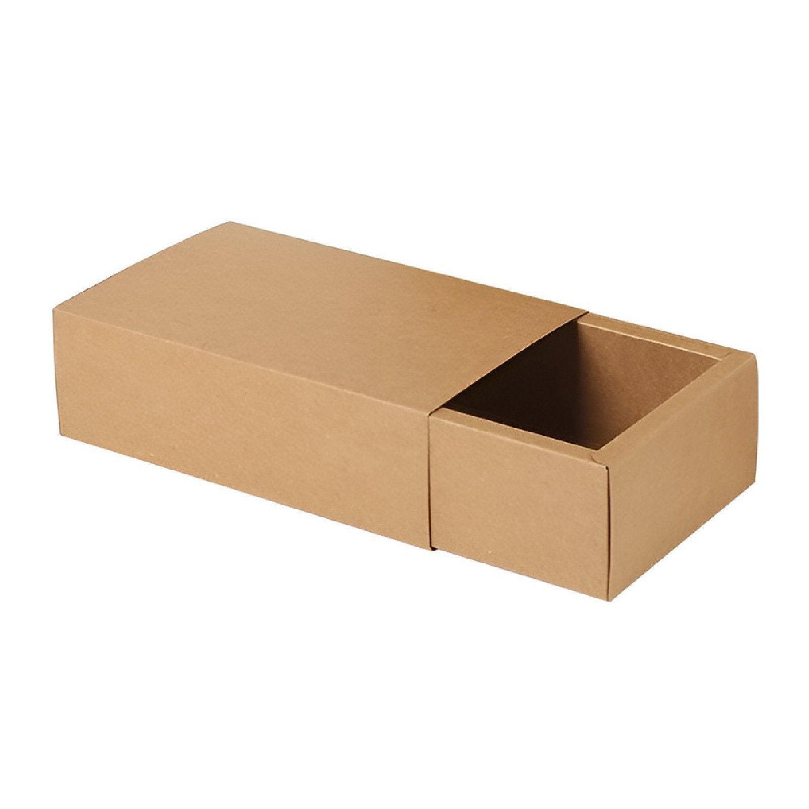 Kraft Paper Drawer Box Packaging Gift Storage Organiser Small Kraft Boxes - 18x11x4cm