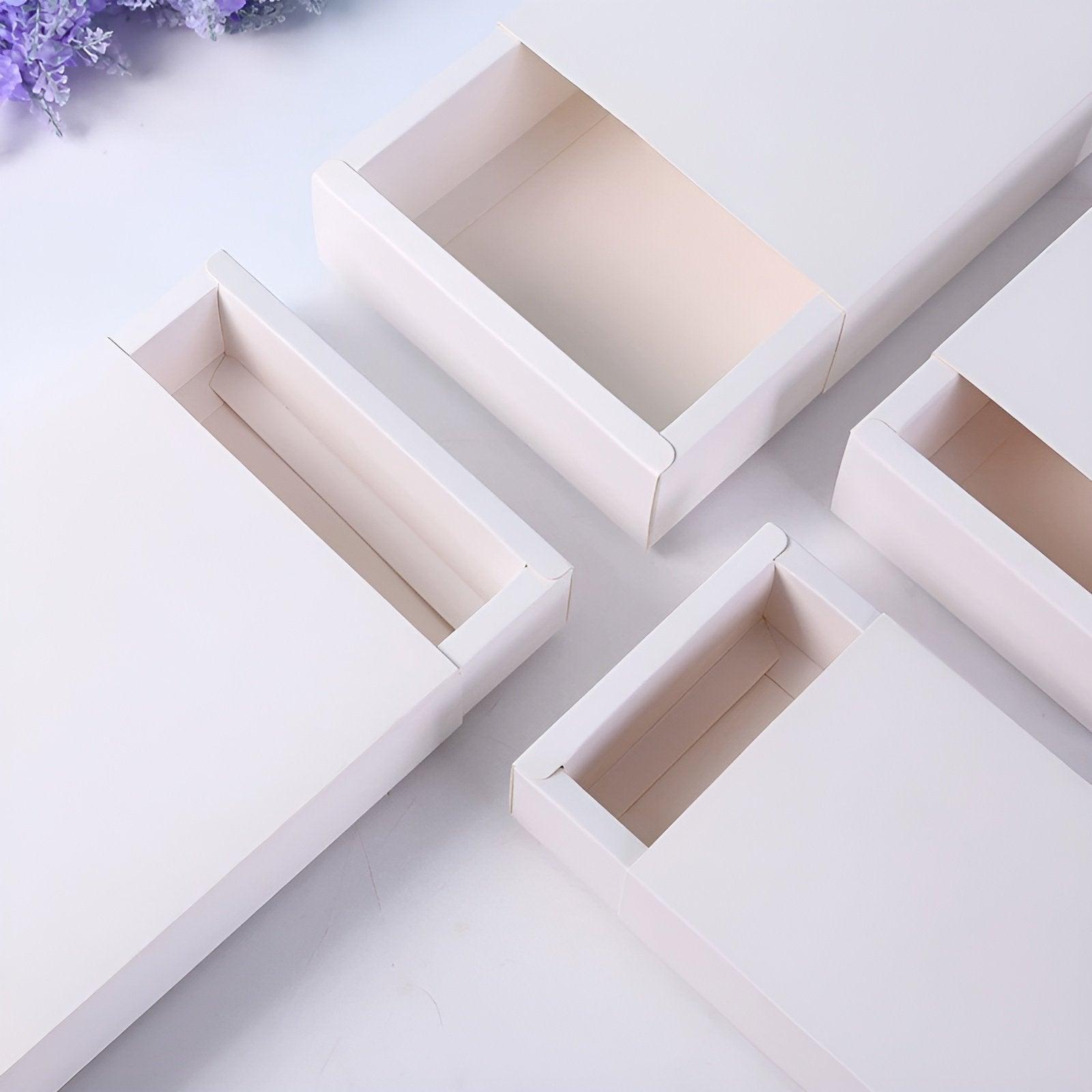 25X White Kraft Paper Drawer Jewelry Package Necklace Bracelet Gift Package box - 10*5*3.5-25pcs