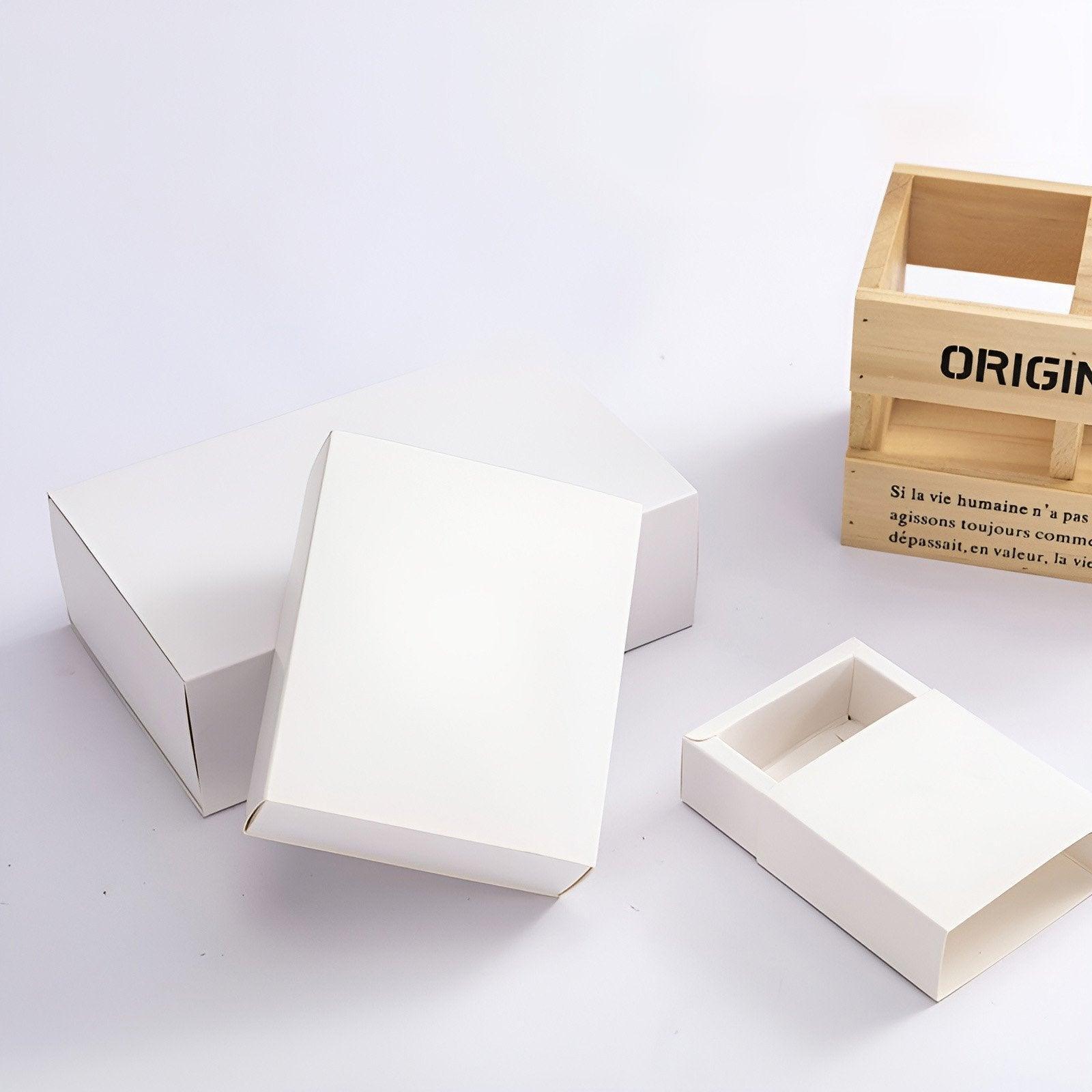 25X White Kraft Paper Drawer Jewelry Package Necklace Bracelet Gift Package box - 18.5*13.5*3-25pcs