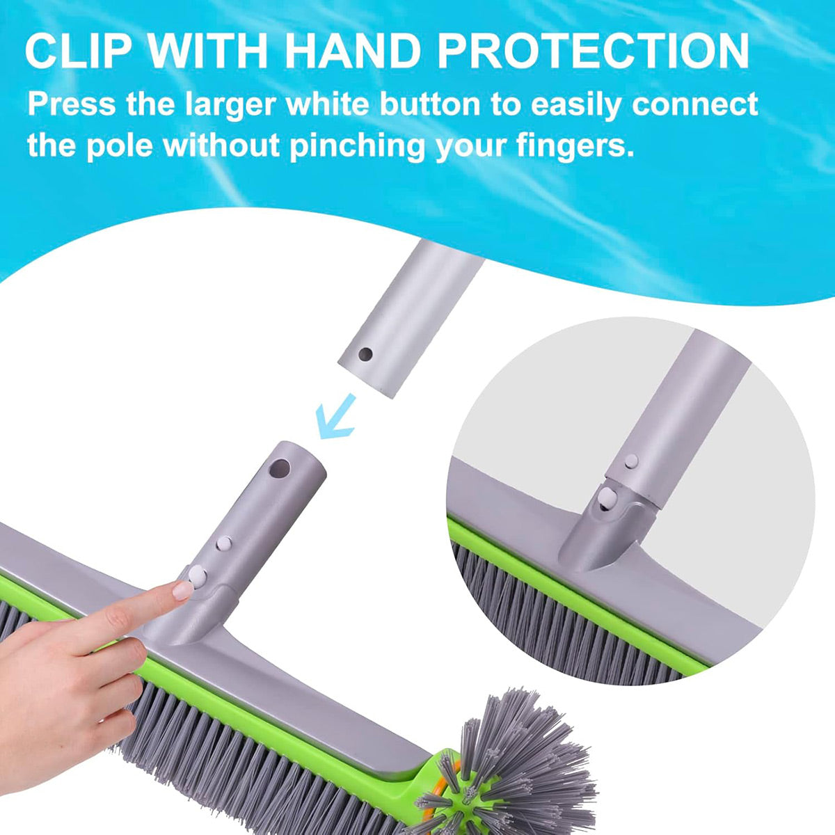 Swimming Pool Cleaning Brush Corner Scrub Brush Pool Wall Floor Cleaner Tool
