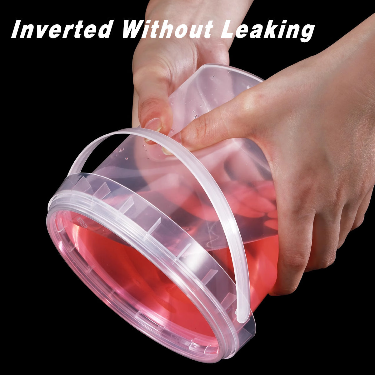 20pcs Plastic Round Bucket with Lid Transparent Portable Storage Gift Container - Round 1000ml