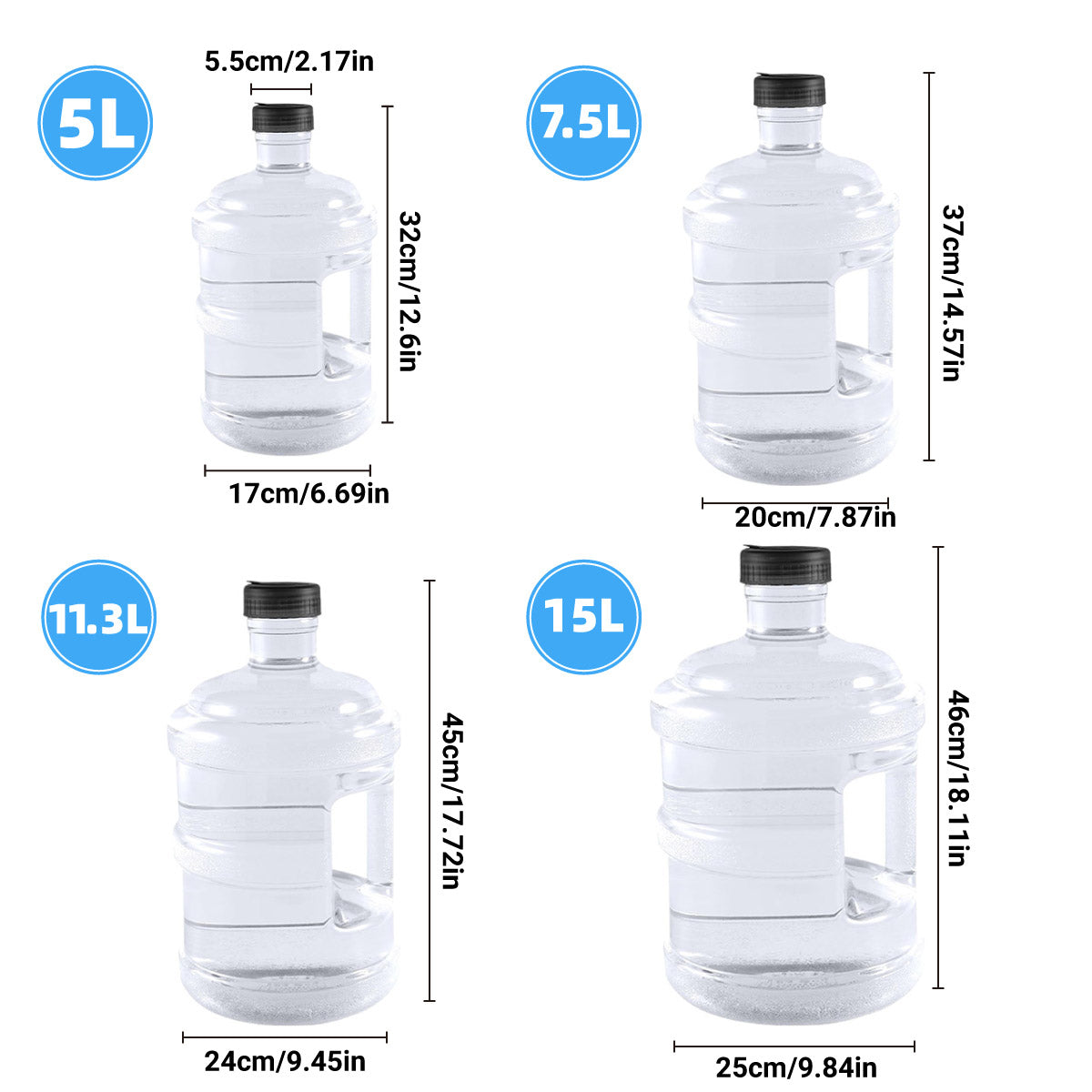 Water Storage Jugs Water Bucket Pure Water Barrel Portable Water Tank Water - 5L