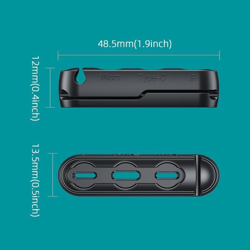 1m 2m Braided Charging Cable with Detachable Connectors for Type C Micro Lightning - Magnet Cable-Red-Type C-1M