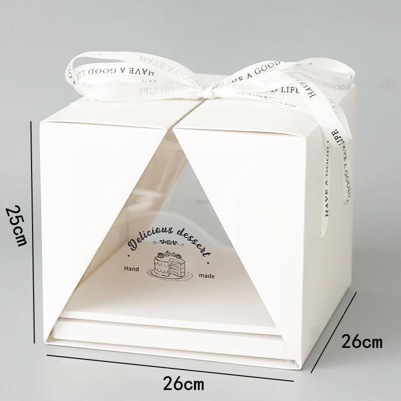 10x Clear Cake Box Set 4 6 8 Inch Durable Versatile Display Packaging Containers - 10pcs-4inch