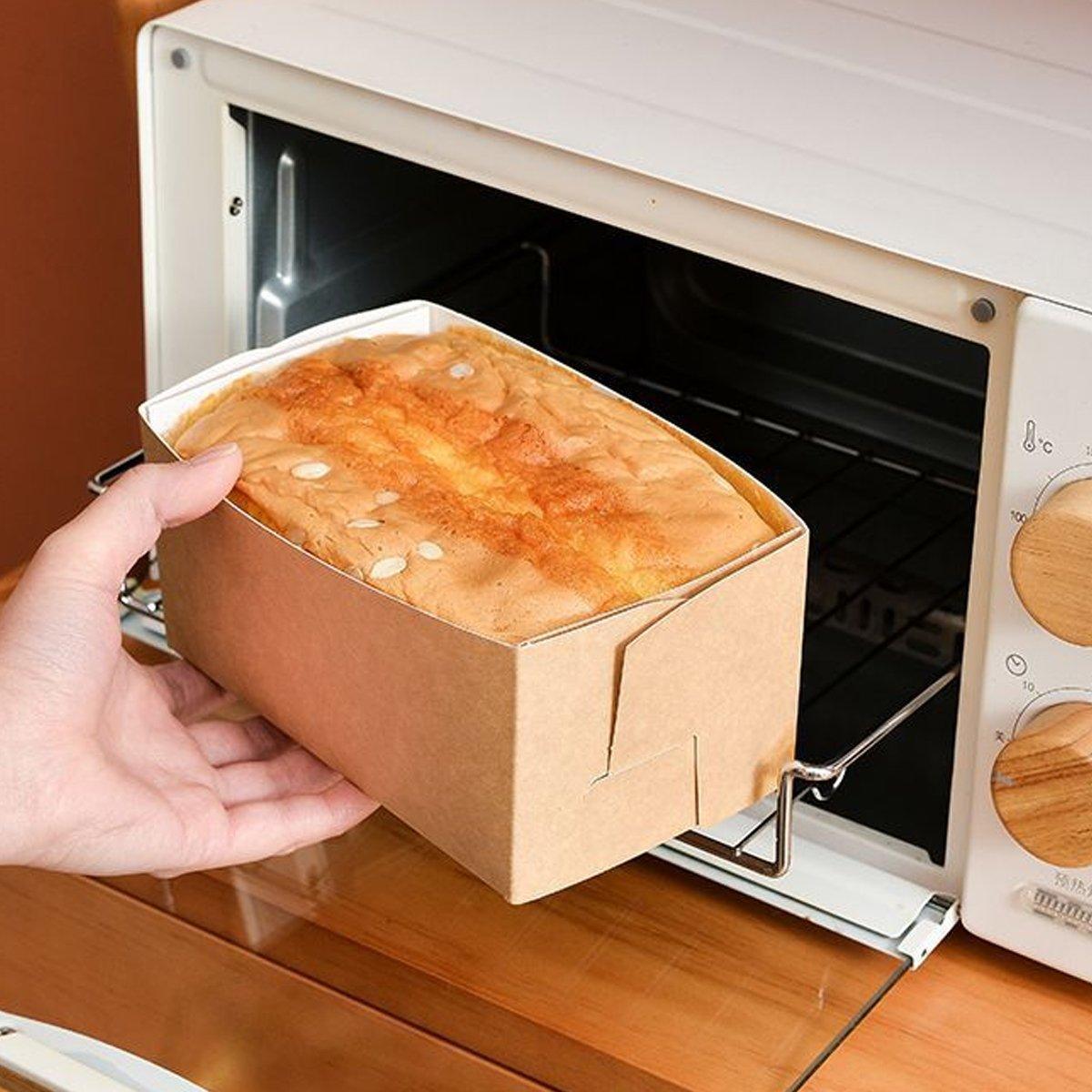 100pcs Cake Bread Packaging Box Toast Paper Carton Bakery Boxes for Party - 450g