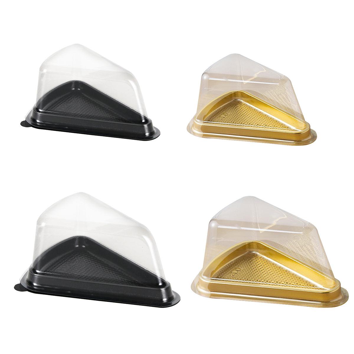 100pcs Triangle Cake Boxes for Bakery Packaging Pastry Gift Boxes for Parties - Gold-8x15x7cm