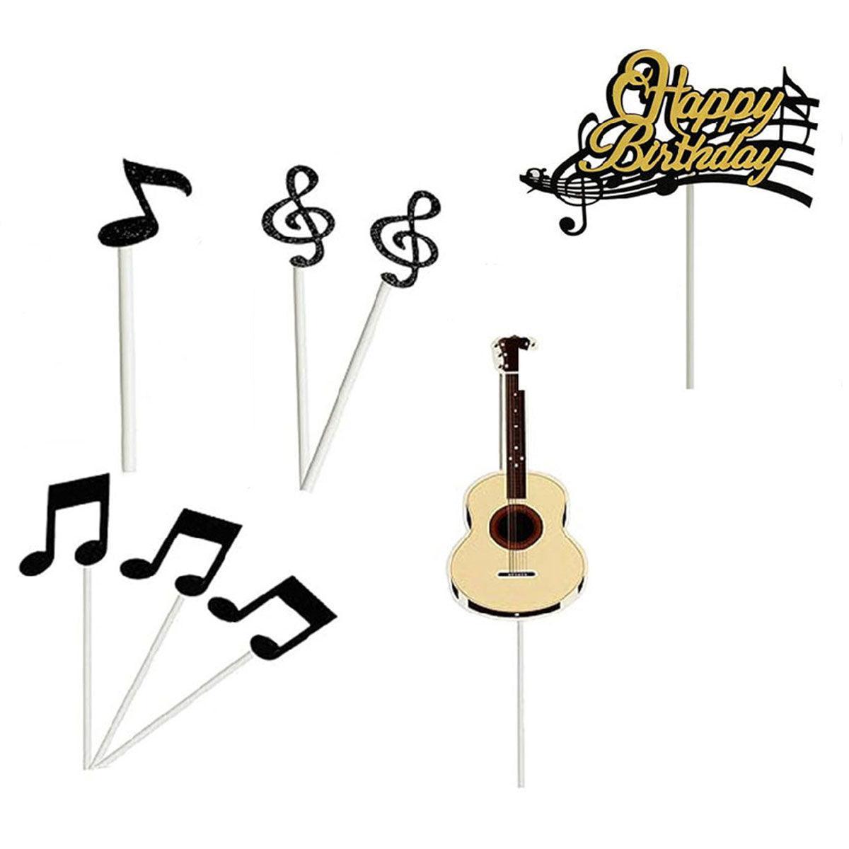 Music Notes Violin Cake Decoration Materials Birthday Cake Topper Inserts - 2