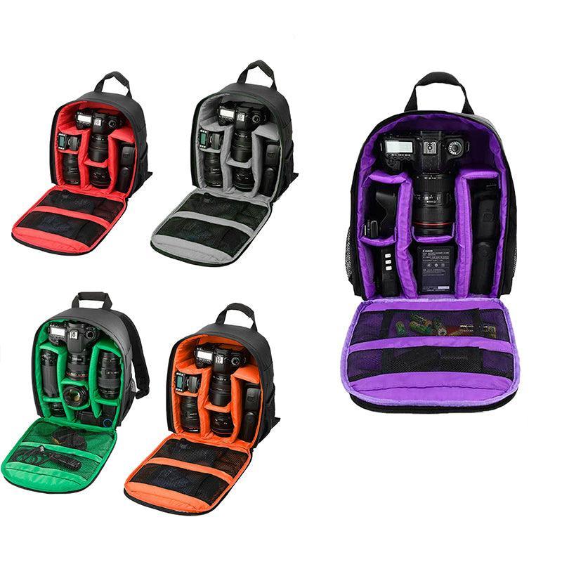 Waterproof DSLR Camera Backpack Multi Functional Rucksack for Canon Nikon Sony - Orange