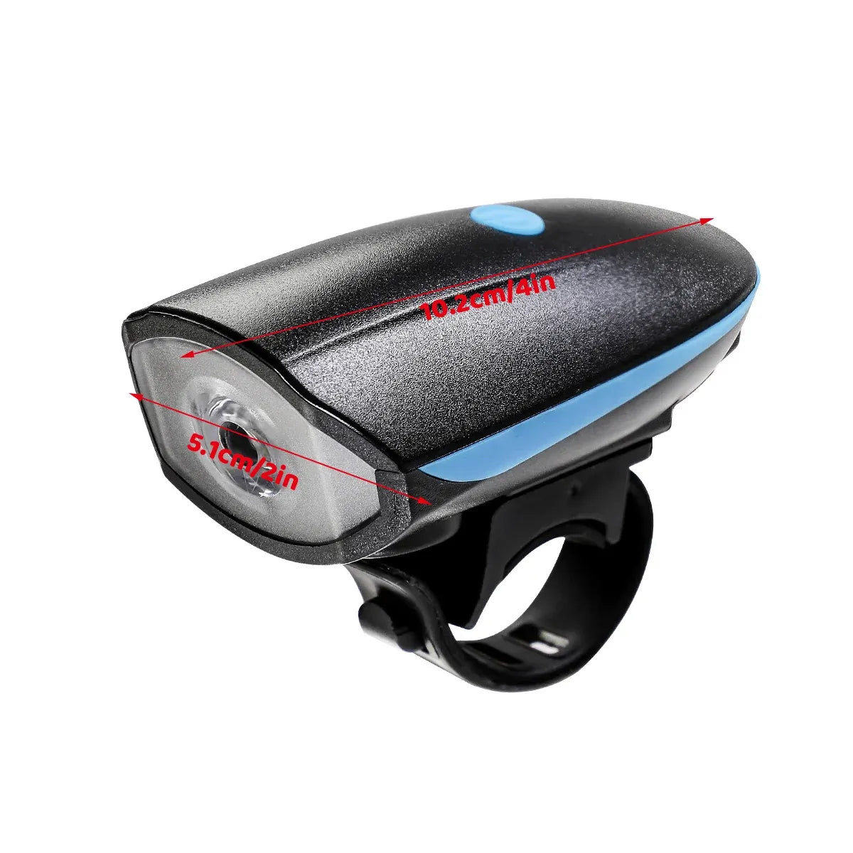 1-Piece Rechargeable Bicycle Headlight with Horn