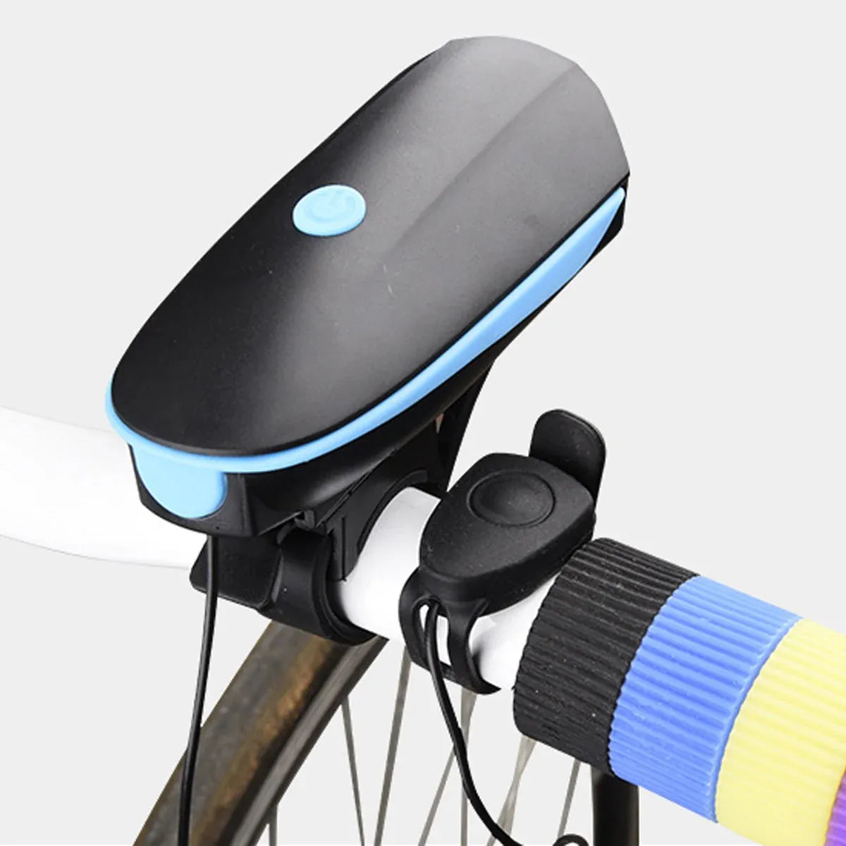 1-Piece Rechargeable Bicycle Headlight with Horn