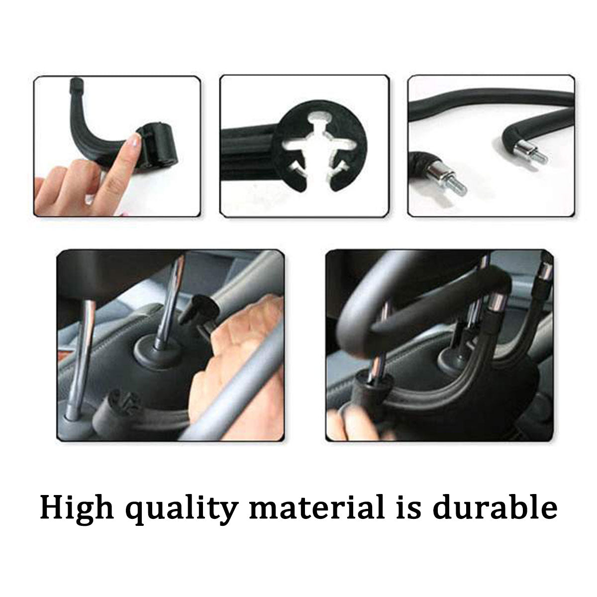 Car Clothes Rack Back Seat Hanger Bar Vehicle Garment Holder Travel Storage Rod