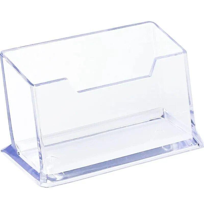 10 X Clear PMMA Business Card Holders for Desktop Display - 10PCS
