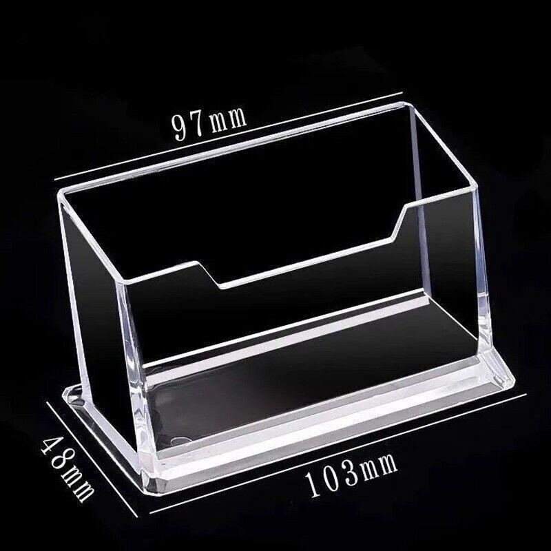 10 X Clear PMMA Business Card Holders for Desktop Display - 10PCS