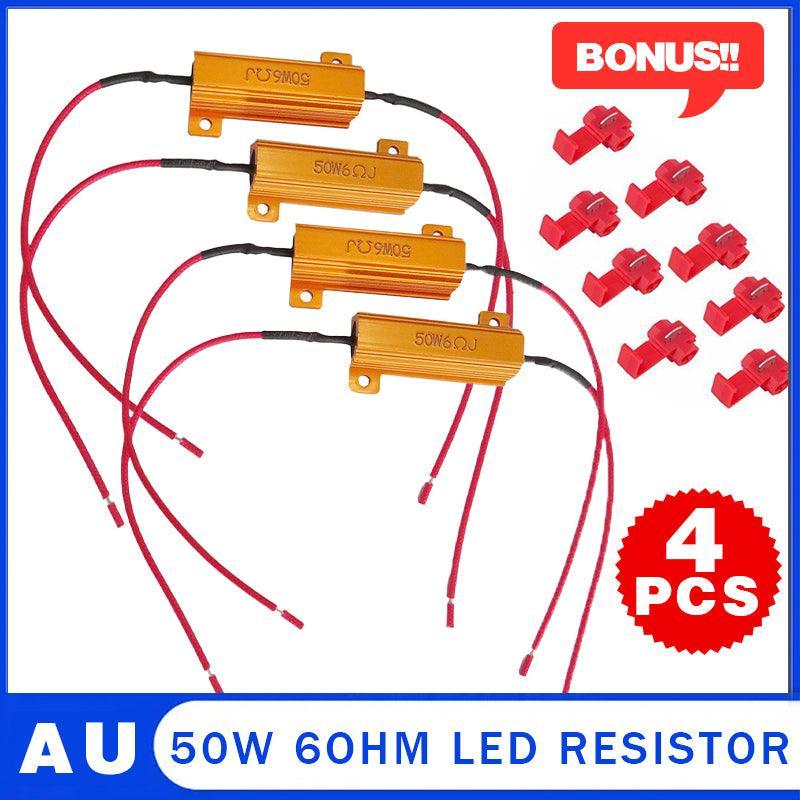 4X 50W Led Load Resistor 12V Lights Front Rear Indicator Hyper Flash Car 4Wd Ute
