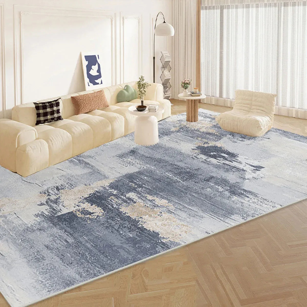 Living Room Carpet Anti Slip Soft Decorative Area Rug Home Floor Mat For Indoor